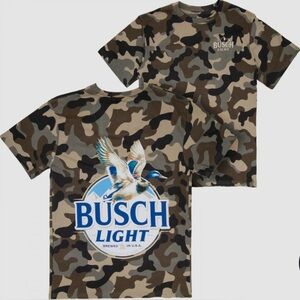 Busch Light Men's Camouflage Short Sleeve Tee. Size XXL New with tags.